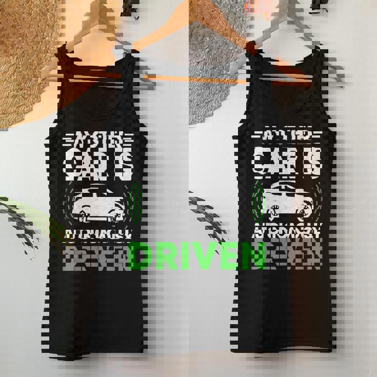 My Other Car Is Autonomally Drived Tech ユーモア レディースタンクトップ 面白い贈り物