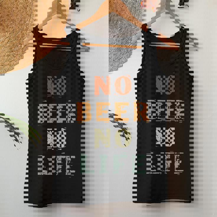 No Beer No Life Lover ファン ビンテージスタイル ラガー ドラフトビール レディースタンクトップ 面白い贈り物
