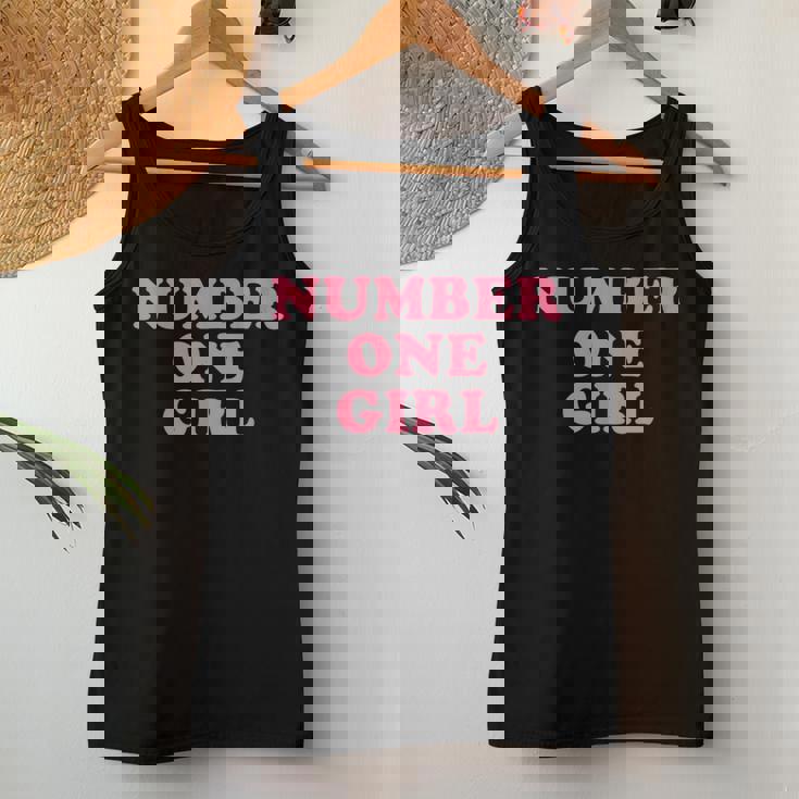 Number One Girl レディースタンクトップ 面白い贈り物