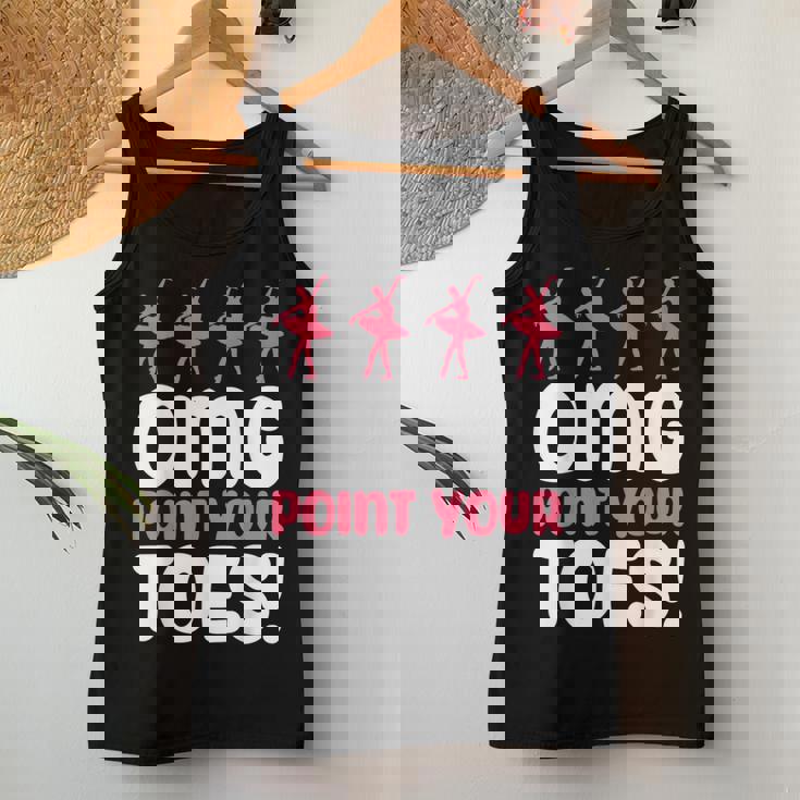 Omg Point Your Toes Dance Teacher Ballet レディースタンクトップ 面白い贈り物