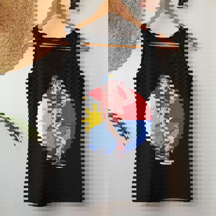 Pinay Girl フィリピン 強い フィリピン国旗 フィリピンプライド レディースタンクトップ 面白い贈り物