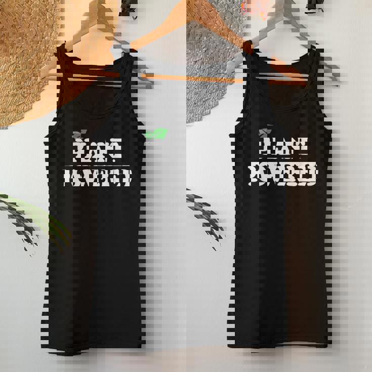 Plant Powered プラントパワー ヴィーガニズム ヴィーガン ベジタリアン レディースタンクトップ 面白い贈り物