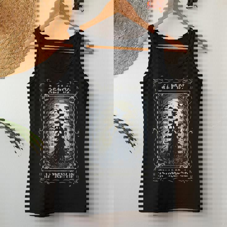 Salem 1692 They Missed One Witch Tarot Card ハロウィンtシャツ レディースタンクトップ 面白い贈り物