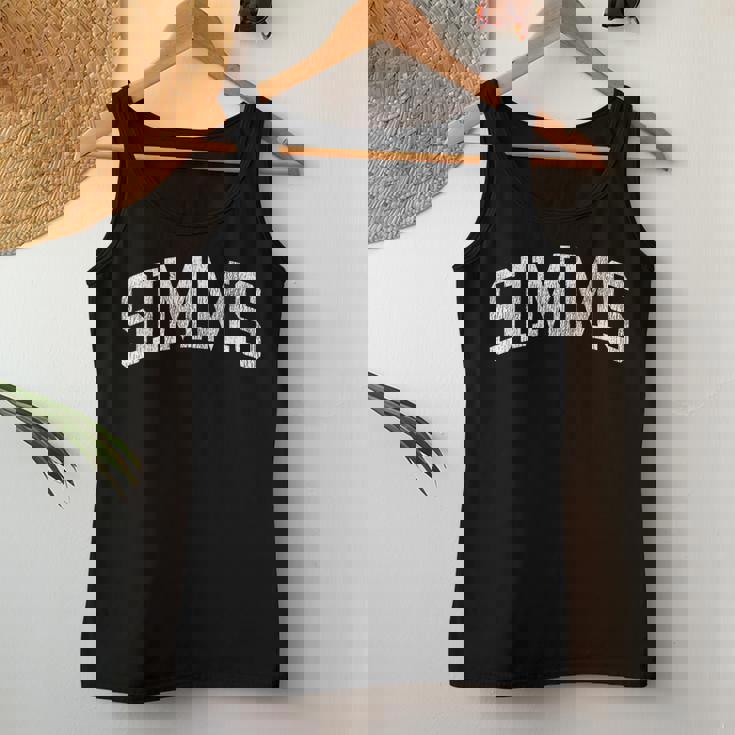 Simms Oklahoma Ok ビンテージ アスレチック スポーツデザイン レディースタンクトップ 面白い贈り物