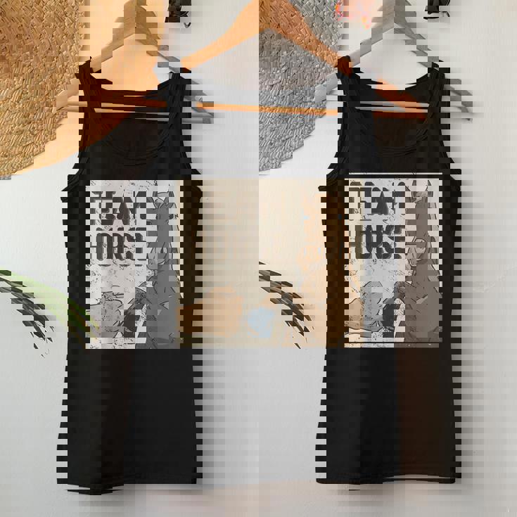 Team Horse 面白い馬のデザイン レディースタンクトップ 面白い贈り物