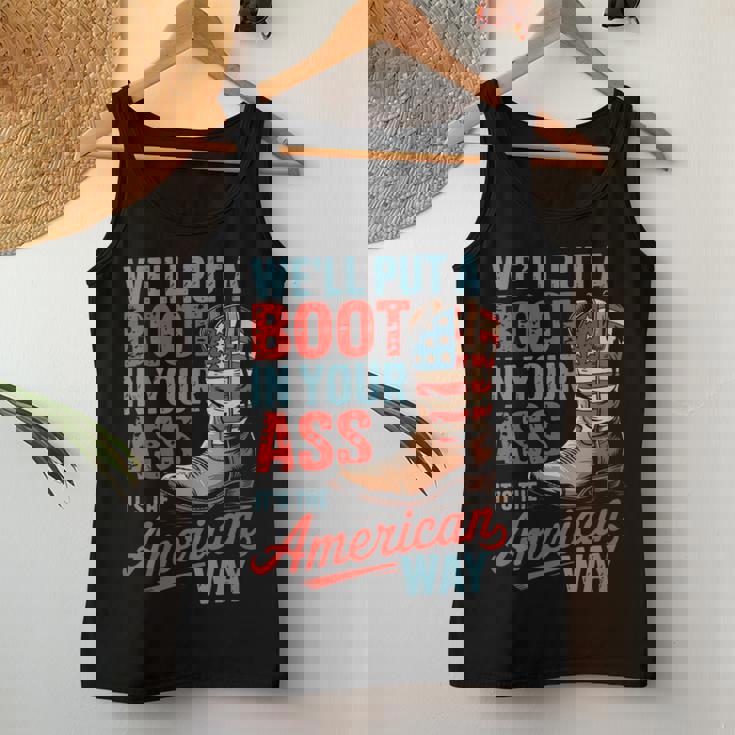 We'll Put A Boot In Your Ass Western Cowgirl 4Th Of July Women Tank Top Unique Gifts