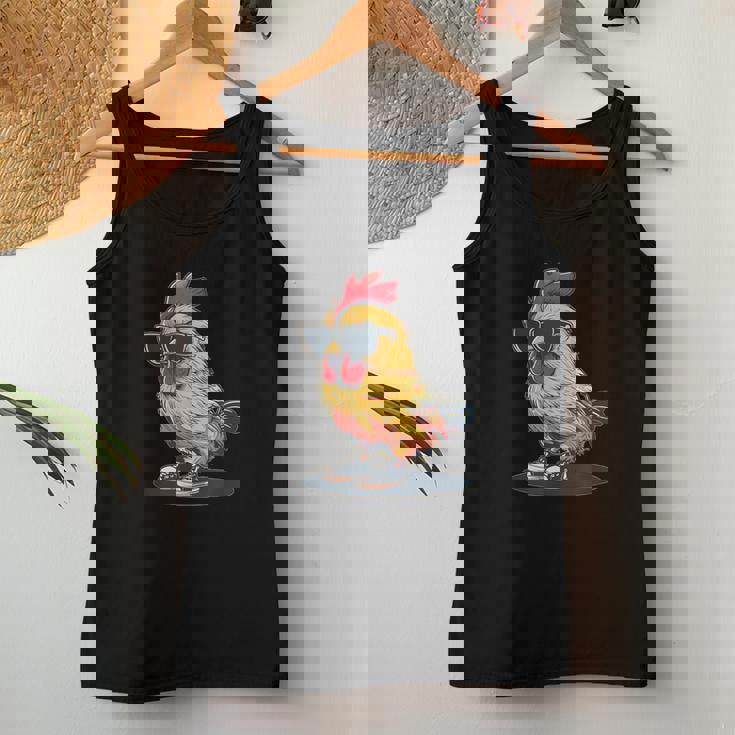 おもしろチキンウェア サングラスと靴 男の子と女の子向け レディースタンクトップ 面白い贈り物