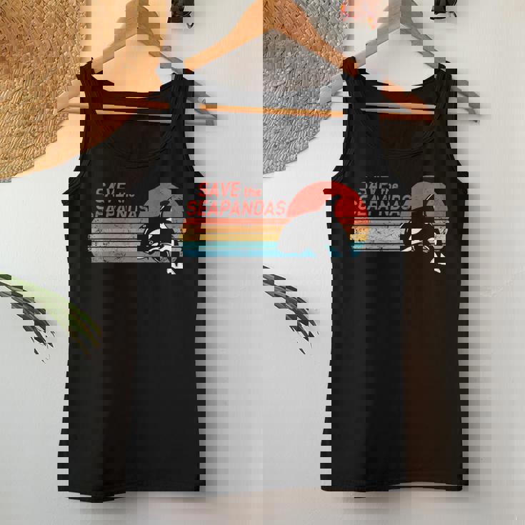 かわいいシャチave Theeapandas レディースタンクトップ 面白い贈り物