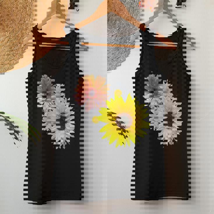 ひまわり ガーベラ 花 デイジー ガーベラ 花 デイジー 花柄 レディースタンクトップ 面白い贈り物