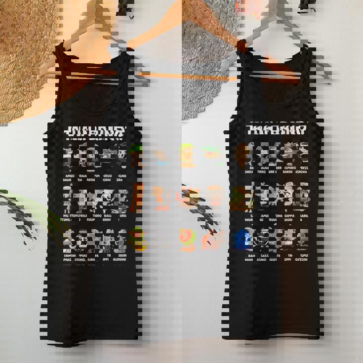 イタリアン ブレイン ミーム キャラクター かわいい 子供 男性 女性 レディースタンクトップ 面白い贈り物