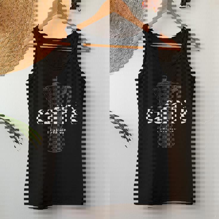 イタリアンカフェ Il Caffè Èita Coffee Is Life バリスタラテ 2 レディースタンクトップ 面白い贈り物