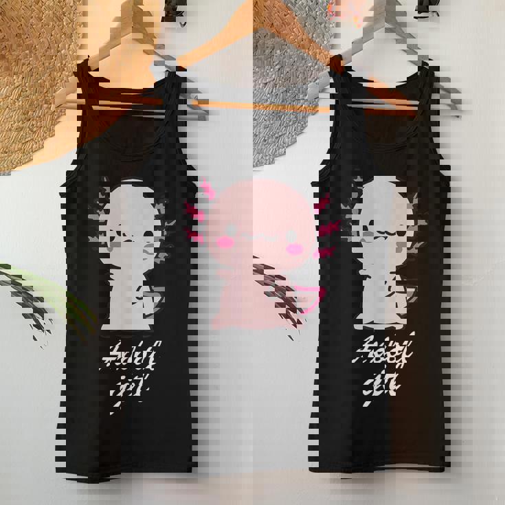 ウーパールーパーの女の子 レディースタンクトップ 面白い贈り物