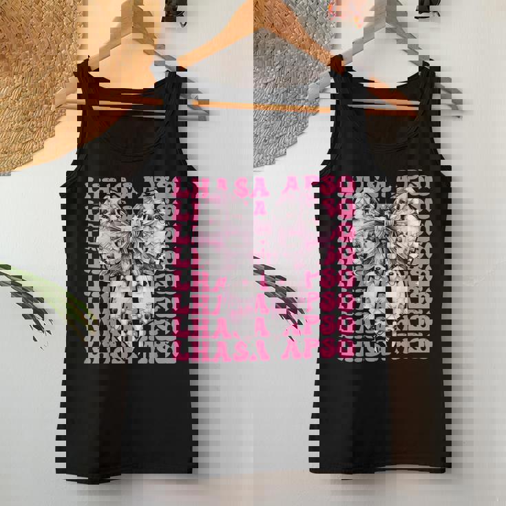 コケットボウ ラサ・アプソ 犬 女の子 ママ 母の日 ピンク レディースタンクトップ 面白い贈り物