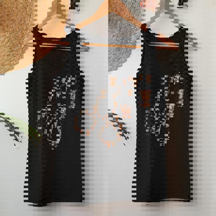 タンポポ ヨークシャー テリアの花、花のヨーキー ツリー レディースタンクトップ 面白い贈り物