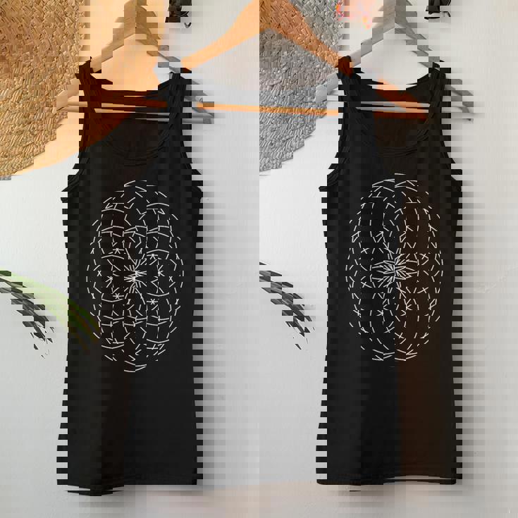 チューブトーラス 生命の花 神聖な幾何学模様 模様 形 レディースタンクトップ 面白い贈り物