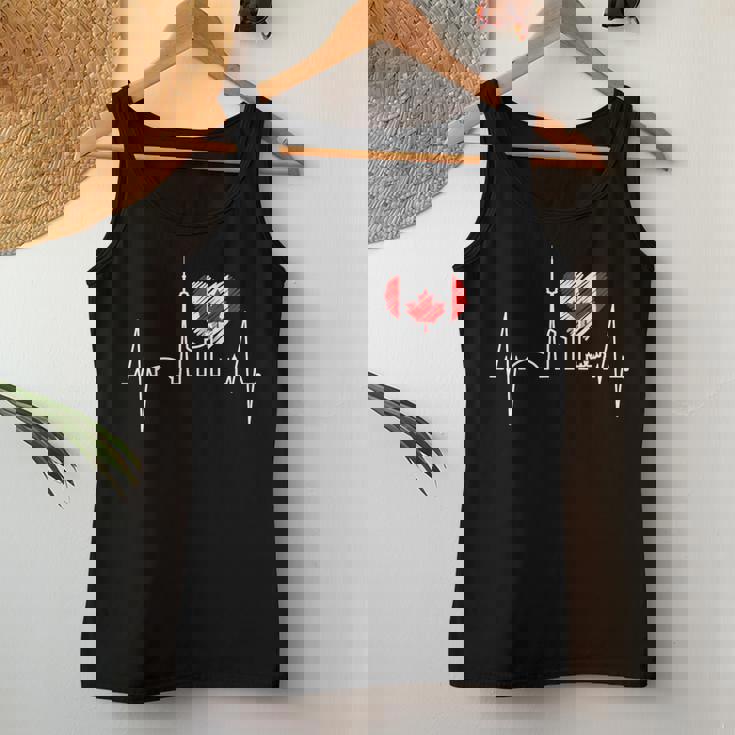 トロント スカイライン ハートビート カナダ国旗 男性用 女性用 カナダ レディースタンクトップ 面白い贈り物