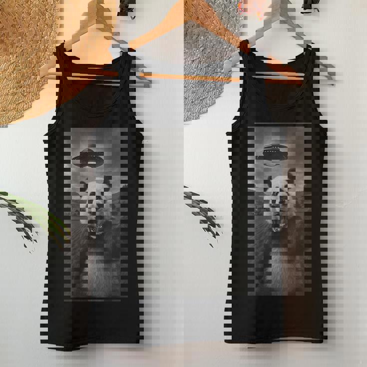 パンダ セルフィー エイリアン Ufo 面白い 男の子 男性 女性 キッズ レディースタンクトップ 面白い贈り物