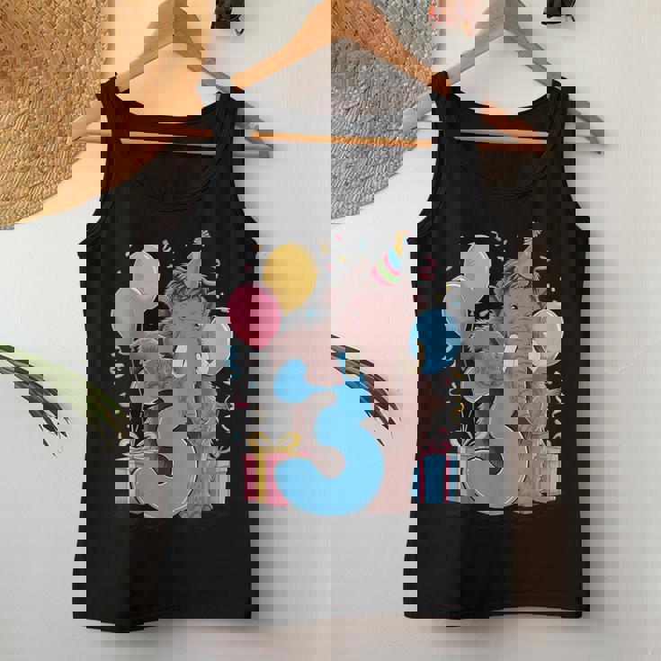 マンモス 3歳の誕生日 男の子 女の子 3歳 3歳 マンモス レディースタンクトップ 面白い贈り物