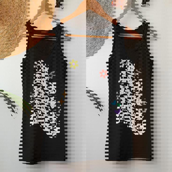 レトロ Groovy Im Jenda Doing Jenda Things おもしろ 母の日 レディースタンクトップ 面白い贈り物