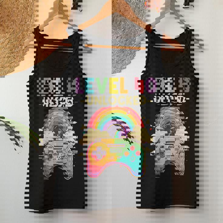 レベル 40歳 男性 女性 ゲーム 40代 40歳 誕生日 レディースタンクトップ 面白い贈り物