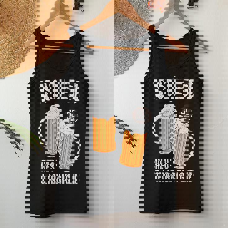 五十歳 五十路 ビール好き 酒好き 父 母 男性 女性 50歳お祝い Cheers To Embracing Life レディースタンクトップ 面白い贈り物