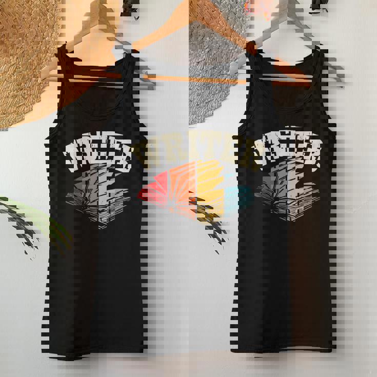 作家 アート 男性 女性 小説 執筆 小説家 作家 レディースタンクトップ 面白い贈り物