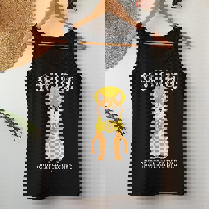 傘寿祝い 犬 柴犬 ちゃんちゃんこ 男性 女性 犬好き 80歳 Dog Days Best Days レディースタンクトップ 面白い贈り物