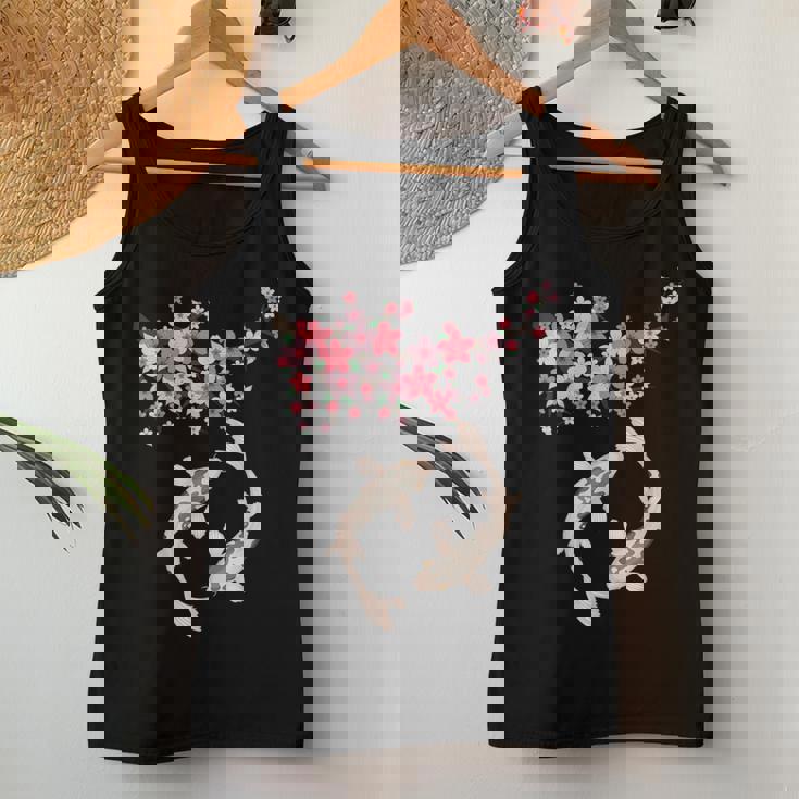 和鯉 鯉 錦鯉 魚 桜 男性 女性 レディースタンクトップ 面白い贈り物