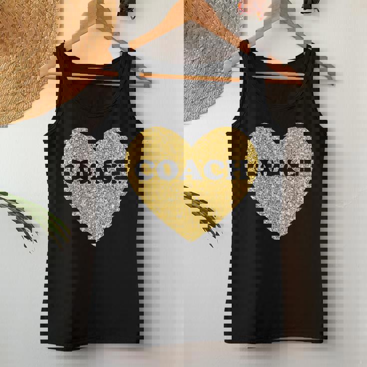 女性用および男性用コーチハートスポーツコーチ レディースタンクトップ 面白い贈り物