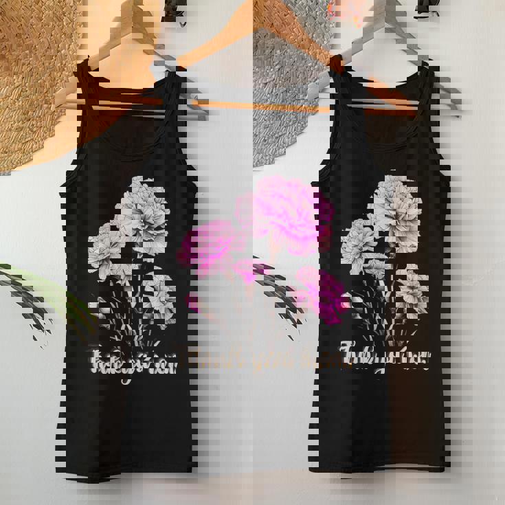 母の日 カーネーション 花 きれい ありがとう お母さん レディースタンクトップ 面白い贈り物