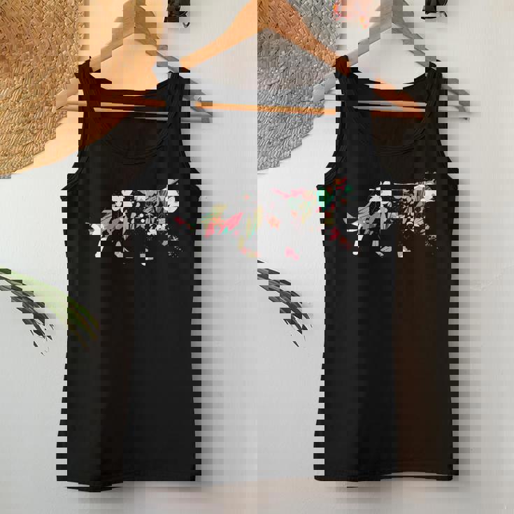 猫 花 かわいい 子猫 ガーデン フラワー 女の子 ギフト レディースタンクトップ 面白い贈り物