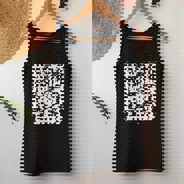 私の野球のお母さん時代にグルーヴィーなスポーツ親の野球ママ レディースタンクトップ 面白い贈り物