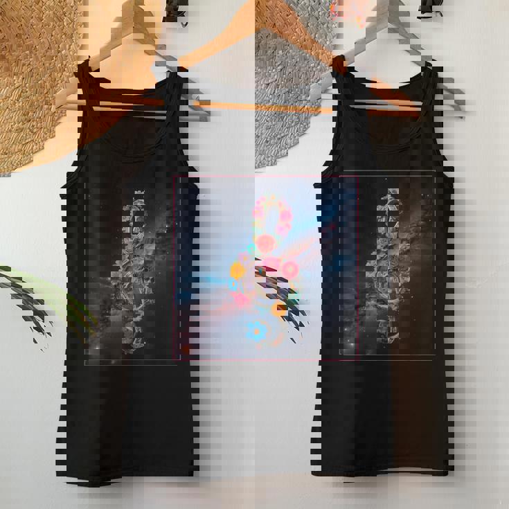 花 高音記号 銀河 宇宙 天の川 レディースタンクトップ 面白い贈り物