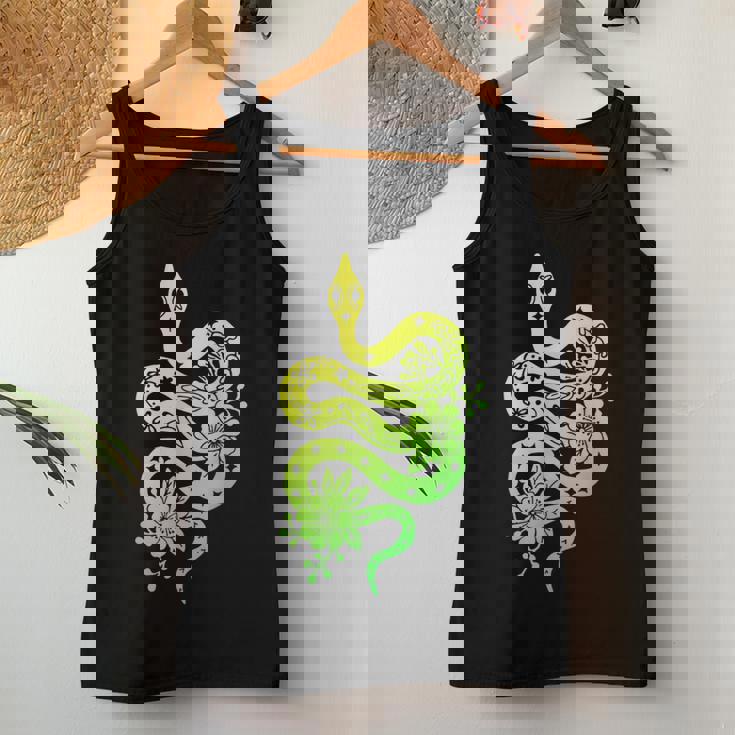 蛇 蛇 花 動物園 日帰り旅行 男性 女性 キッズ レディースタンクトップ 面白い贈り物