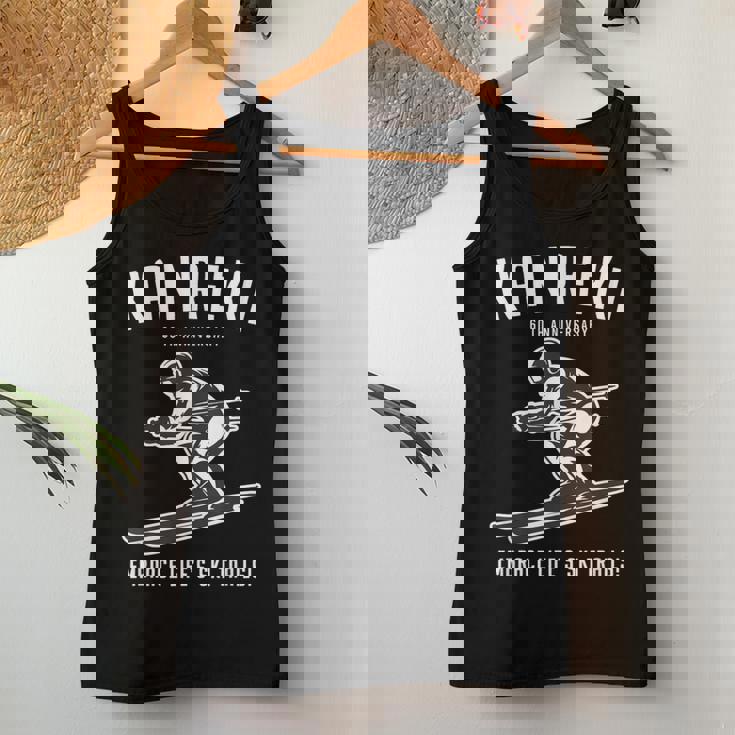 還暦祝い スキー好き 雪好き 父 母 男性 女性 60歳お祝い Embrace Life'ski Trails レディースタンクトップ 面白い贈り物