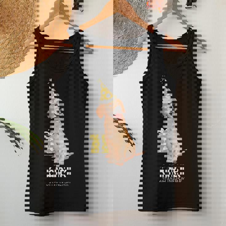 還暦祝い 犬好き 男性 女性 父 母 還暦 お祝い 60歳 かわいい 犬 ゴールデンレトリバー おしゃれ レディースタンクトップ 面白い贈り物