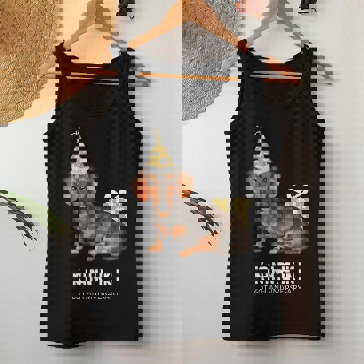 還暦祝い 犬好き 男性 女性 父 母 還暦 お祝い 60歳 かわいい 犬 ダックスフンド おしゃれ 赤色 レディースタンクトップ 面白い贈り物