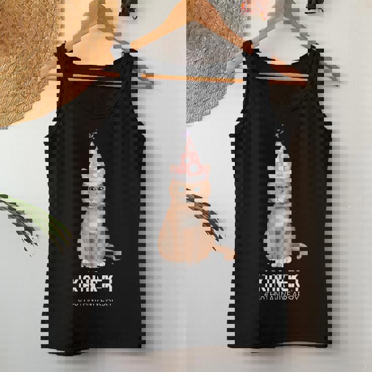 還暦祝い 猫好き 男性 女性 還暦 お祝い 60歳 かわいい ねこ おしゃれ 猫 赤色 レディースタンクトップ 面白い贈り物