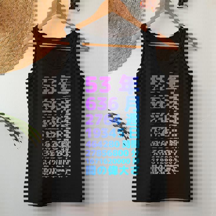 面白い53歳の誕生日の古いメーター 面白い53歳のギフト 女性 男性 面白い電卓 53歳の誕生日のギフト レディースタンクトップ 面白い贈り物