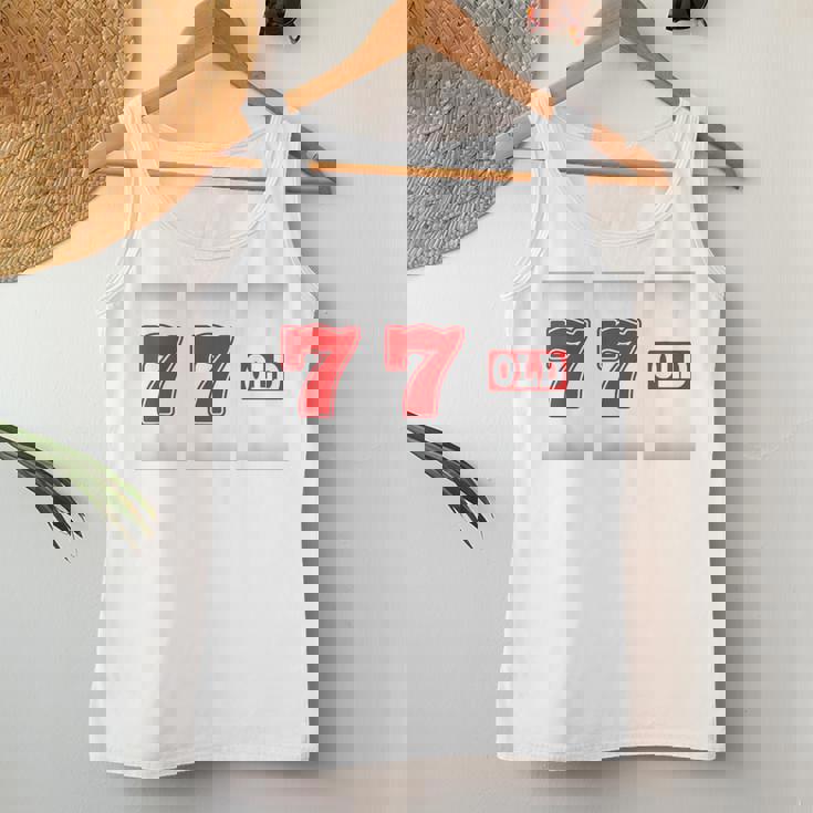 77 歳 喜寿 77歳 77才 お祝い 男性 女性 喜寿祝い 父 母 きじゅ 誕生日 スロット パチスロ レディースタンクトップ 面白い贈り物