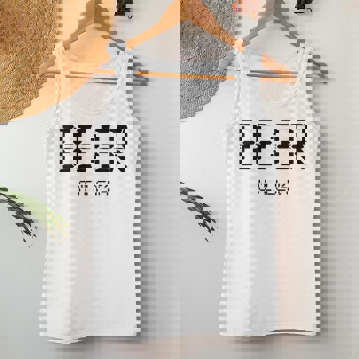 Beer O'clock ビールタイム 面白いギフト ビール愛好家 レディースタンクトップ 面白い贈り物