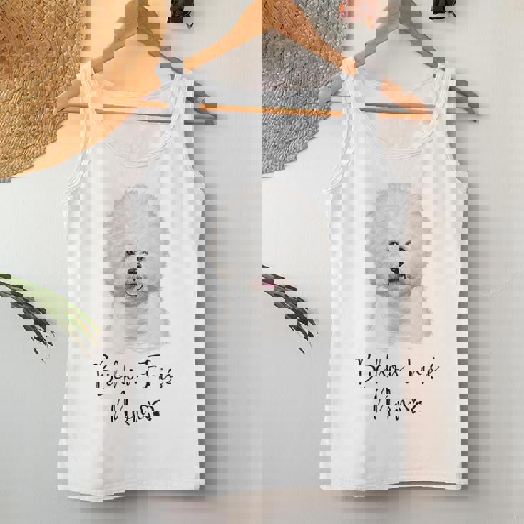 Bichon Frisé Dog Mom ビションフリーゼママかわいい子犬犬の所有者ビションフリーゼ犬 レディースタンクトップ 面白い贈り物