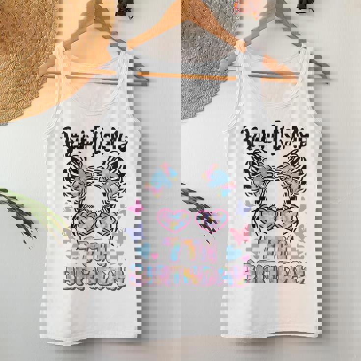 Bruh It's My 7Th Birthday レトロ キッズ 7歳 誕生日 女の子 長袖tシャツ レディースタンクトップ 面白い贈り物