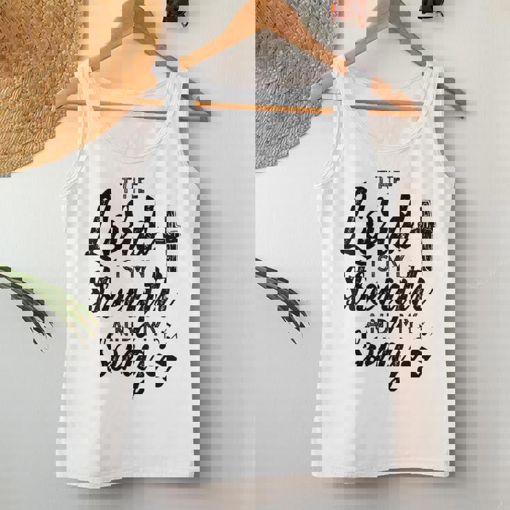 Christian The Lord Myong Mytrength レディースタンクトップ 面白い贈り物