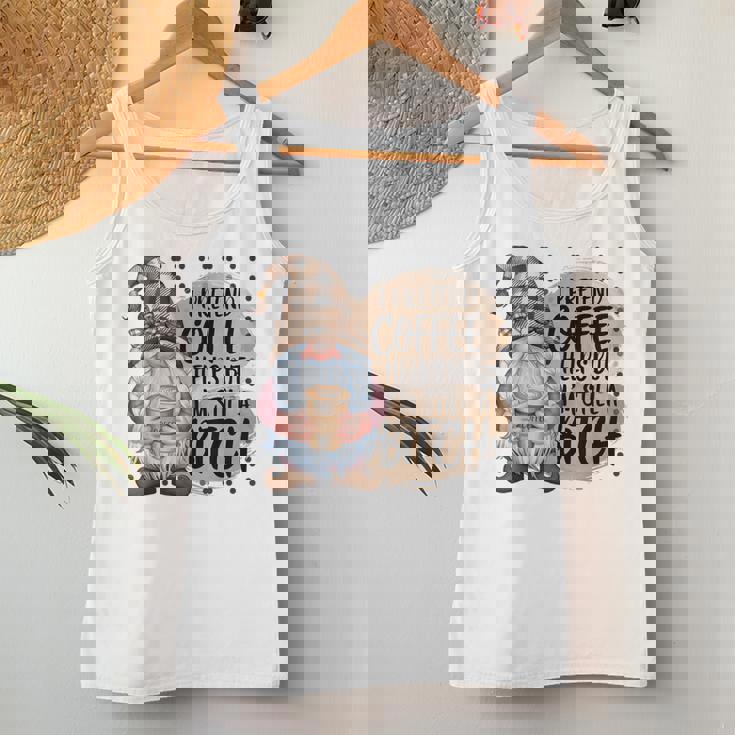 Gnome Coffee Lover I Pretend Coffee Help But I'mtill A レディースタンクトップ 面白い贈り物