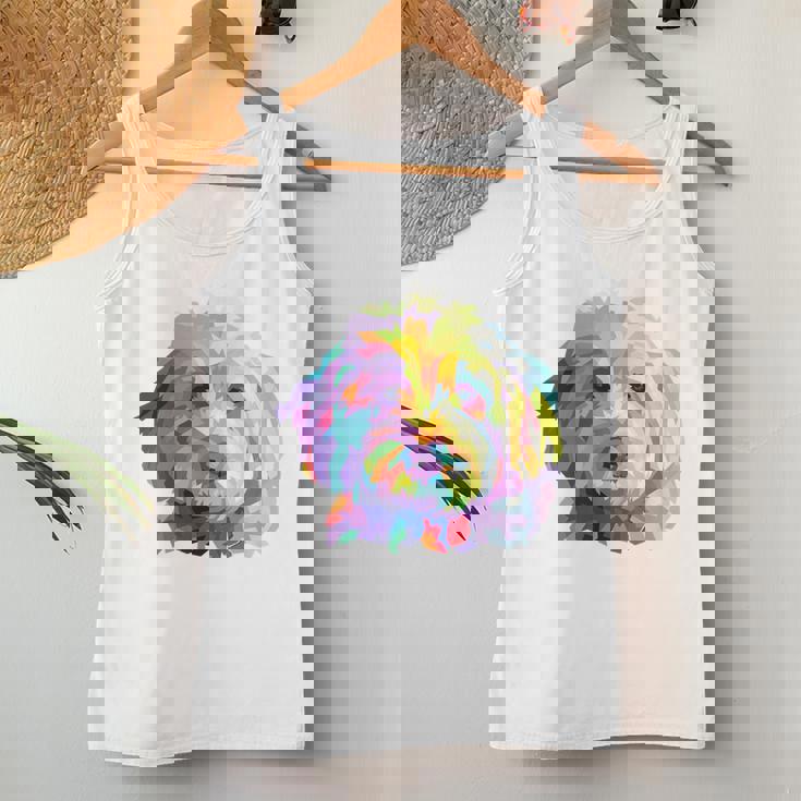 Goldendoodle ギフト ラブラドゥードル Cockapoo Mom カラフル ポップアート レディースタンクトップ 面白い贈り物