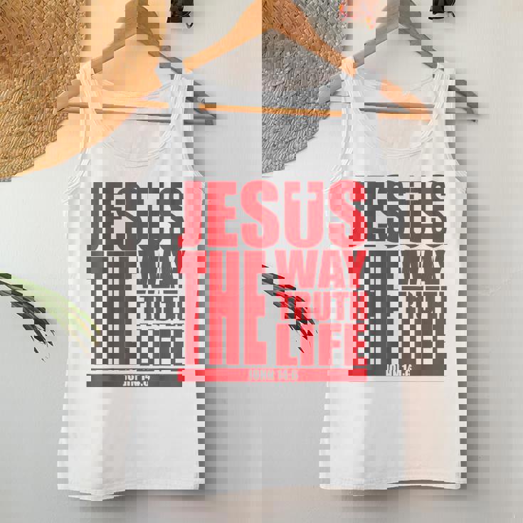Jesus Is The Way Truth Life クリスチャン 男性 女性 クリスチャン レディースタンクトップ 面白い贈り物