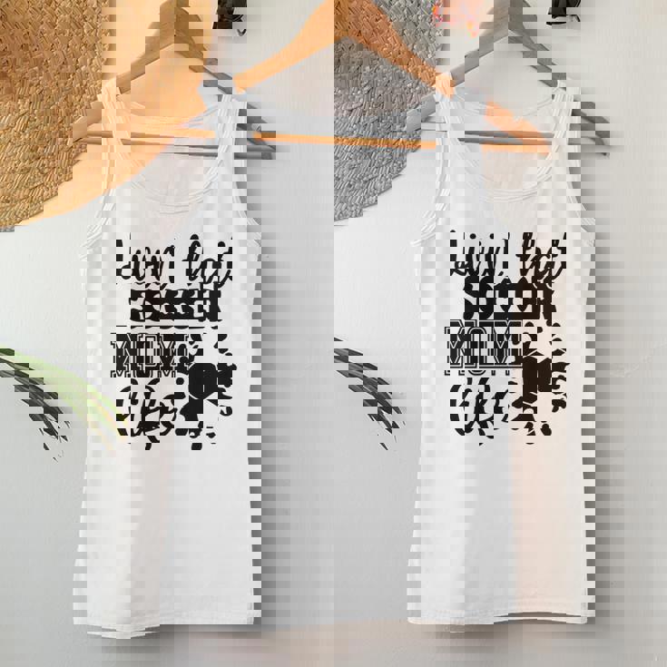 Livin' Thatoccer Mom Life ファニースポーツ 母の日 長袖tシャツ レディースタンクトップ 面白い贈り物