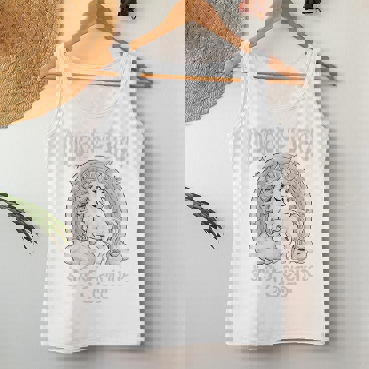 Morally Grey My Favorite Color Dark Unicorn Rainbow レディースタンクトップ 面白い贈り物