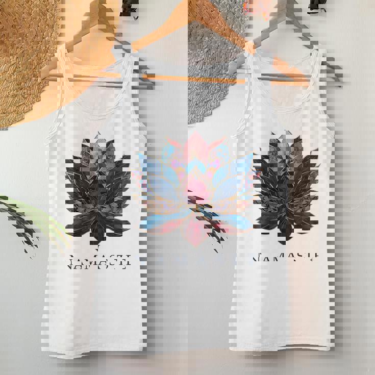 Namaste Lotus Flower Zen Buddhism Yogi Buddhist Buddha Yoga Gray Tank Top Frauen Lustige Geschenke